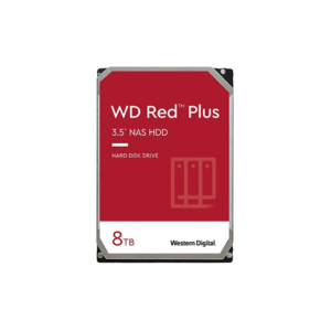 Western Digital 8TB WD Red Plus NAS Internal Hard Drive HDD – 5640 RPM, SATA 6 Gb/s, CMR, 256 MB Cache, 3.5″ – WD80EFPX