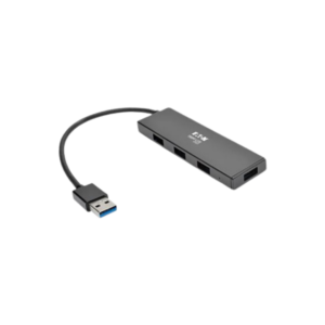 Tripp Lite by Eaton 4-Port Portable Slim USB 3.0 Superspeed Hub w/ Built In Cable - hub - 4 ports