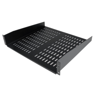 StarTech.com 2U 19in Vented Server Rack Cabinet Shelf - Fixed 16in Deep Cantilever Tray - Cage Nuts - TAA