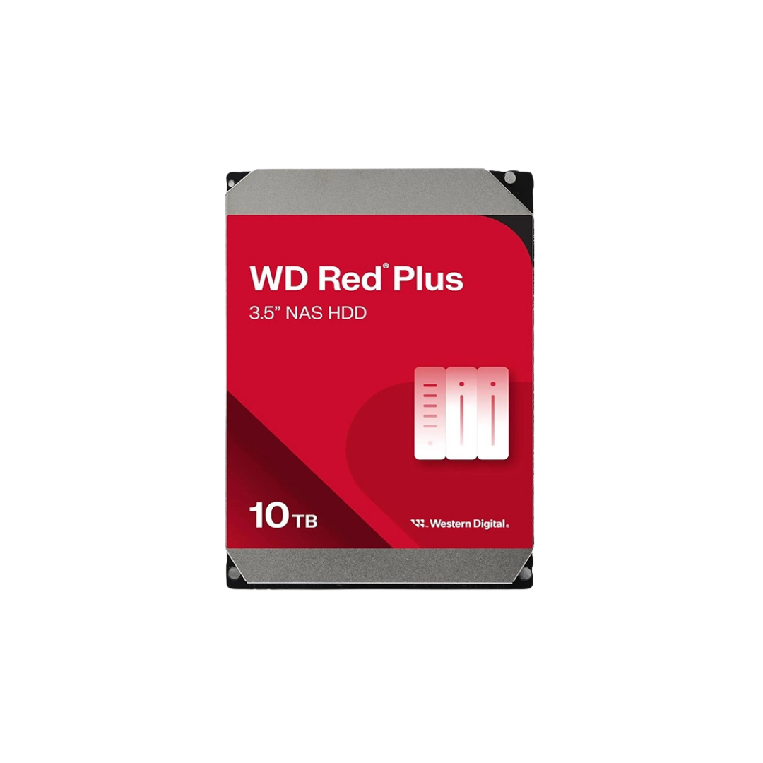 WD Red Plus 10TB NAS Hard Disk Drive – 7200 RPM Class SATA 6Gb/s, CMR, 512MB Cache, 3.5 Inch – WD100EFGX